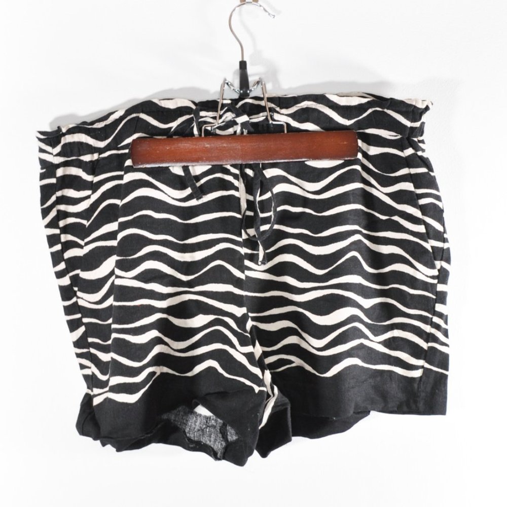 LOFT Zebra Print Draw String Shorts